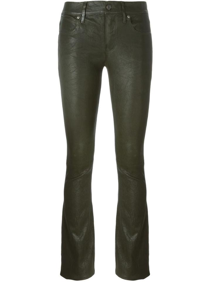 Rta Bootcut Trousers, Women's, Size: 28, Green, Lamb Skin