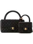 Chanel Vintage Set Of Two Quilted Totes