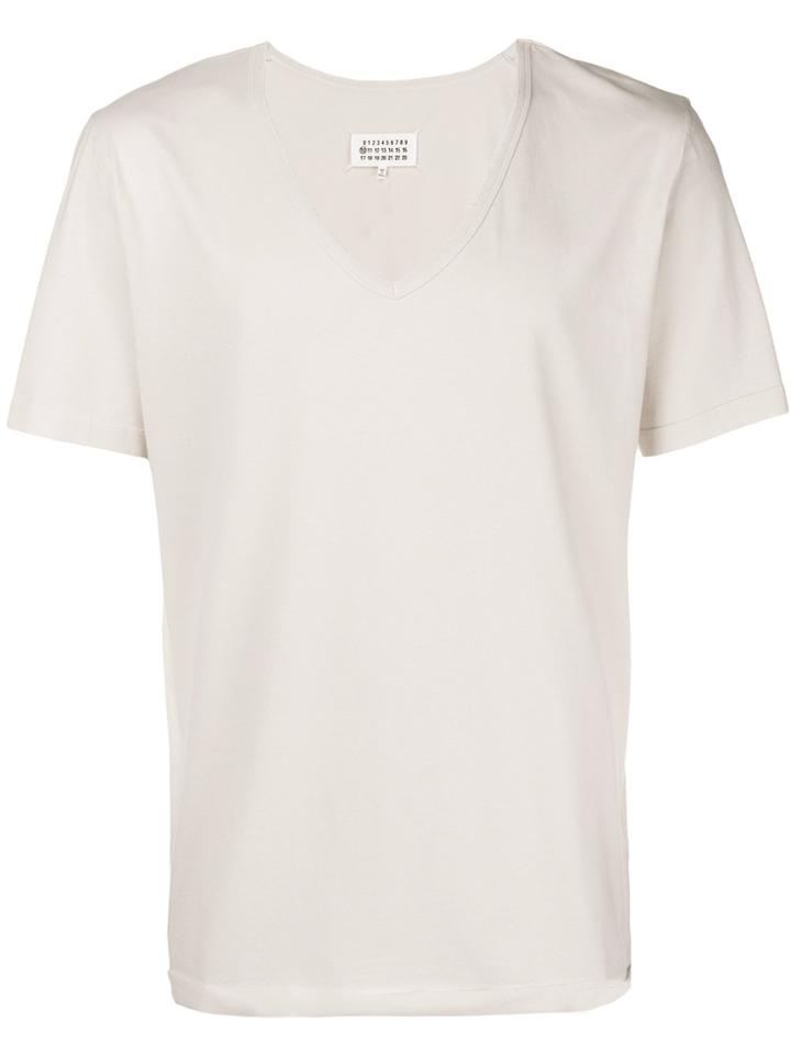 Maison Margiela V-neck T-shirt - Nude & Neutrals