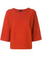 Roberto Collina Three Quarter Knitted Top - Yellow & Orange