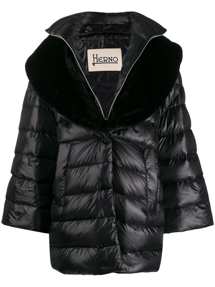 Herno Padded High Neck Jacket - Black