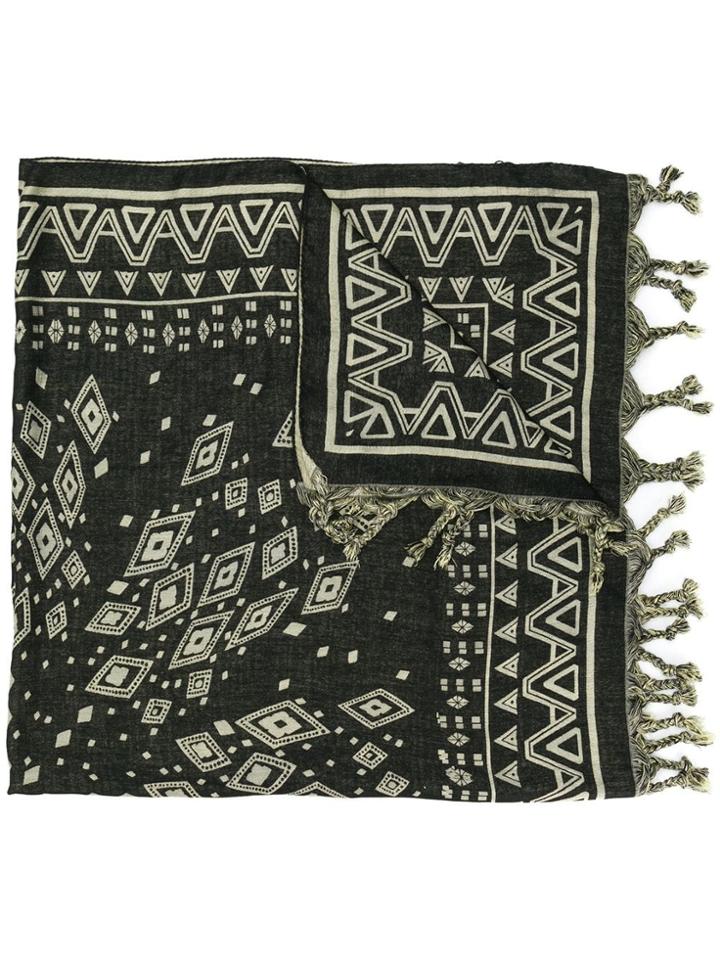 Etro Geometric Print Scarf - Black
