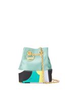 Emilio Pucci Vallauris Print Satin Bonita Mini Bucket Bag - Green