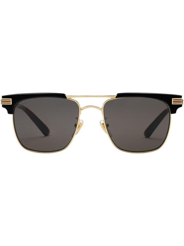 Gucci Eyewear Square-frame Metal Sunglasses - Metallic