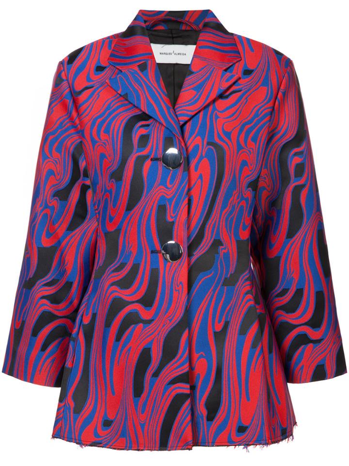 Marques'almeida Printed Blazer - Red
