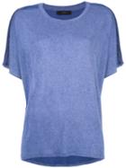 Diesel 't-hanna-w' T-shirt, Women's, Size: Xxs, Blue, Viscose