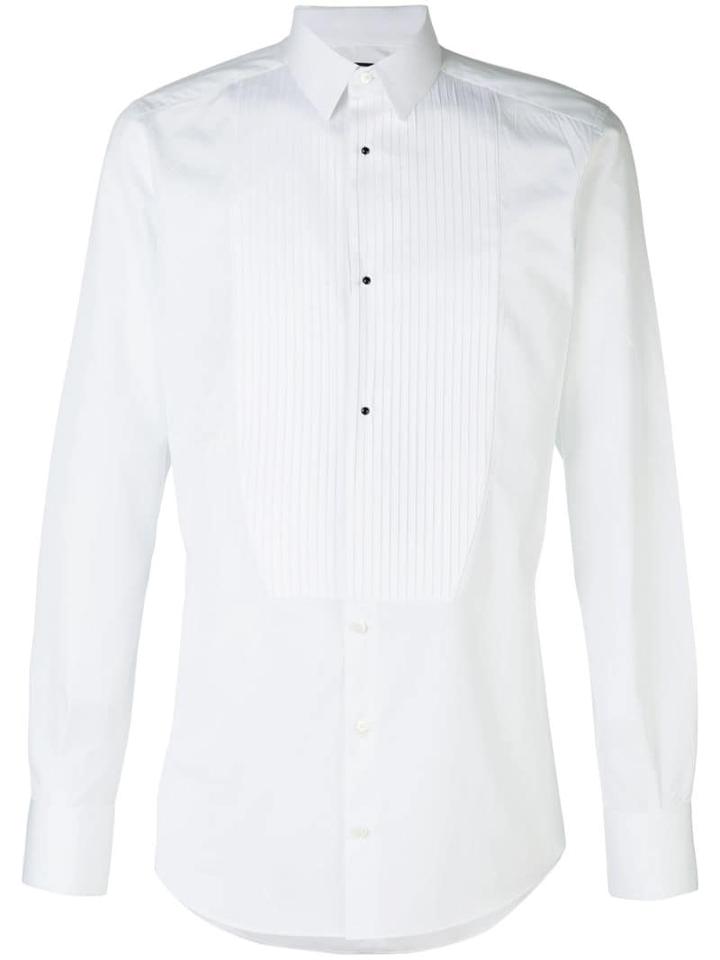 Dolce & Gabbana Pleated Plastron Shirt - W0800