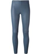 Stouls 'carlson' Skinny Trousers, Women's, Size: Small, Blue, Lamb Skin/cotton/spandex/elastane