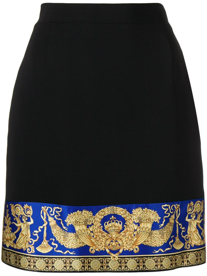 Versace Lovers Print Mini Skirt - Black