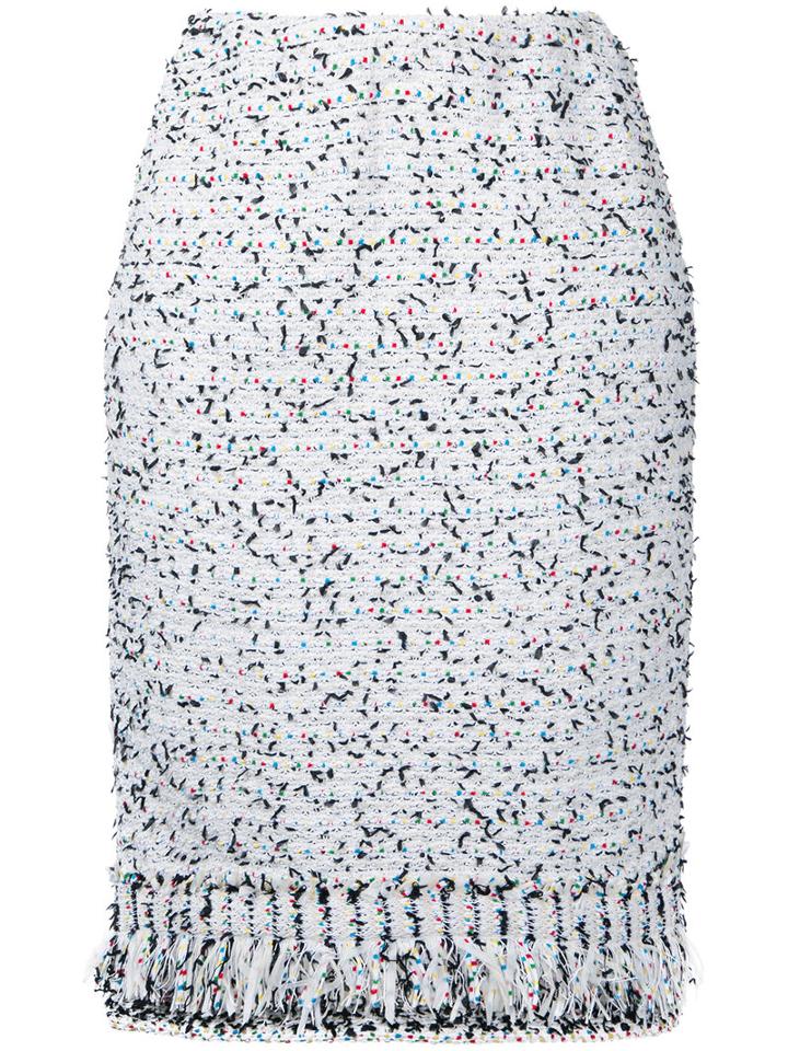 Coohem - Tweed Pencil Skirt - Women - Cotton/nylon/polyester - 38, White, Cotton/nylon/polyester