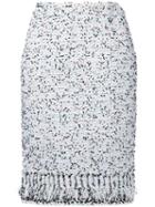 Coohem - Tweed Pencil Skirt - Women - Cotton/nylon/polyester - 38, White, Cotton/nylon/polyester