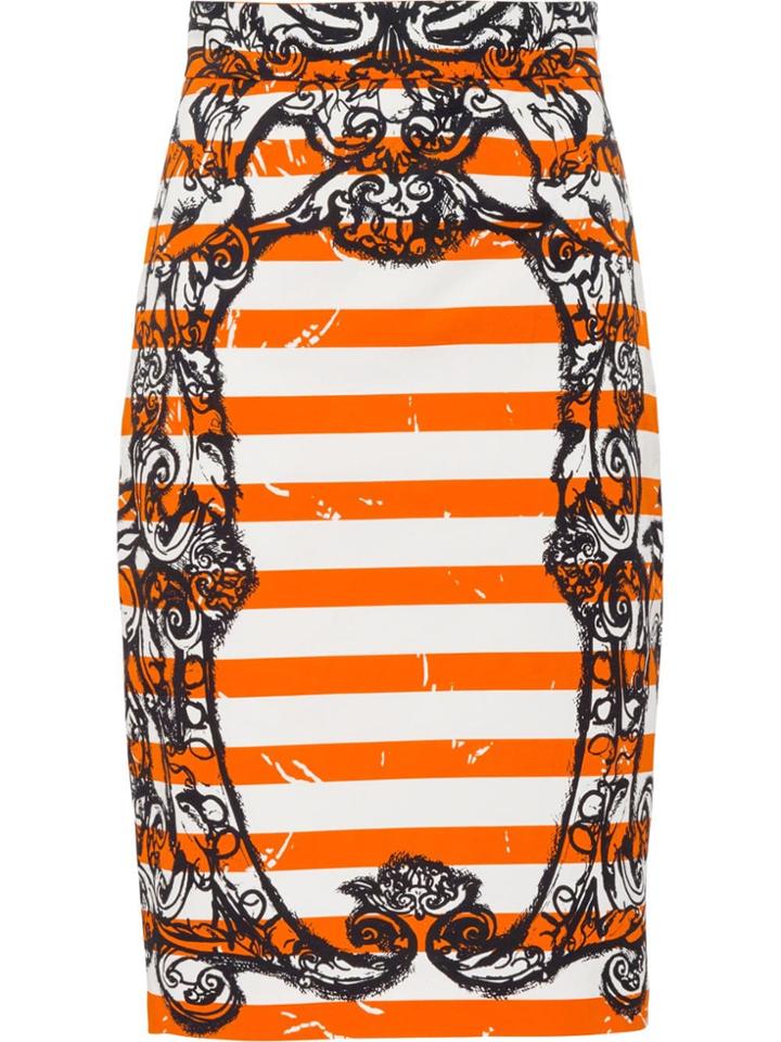 Prada Vintage Comic Print Skirt - Orange