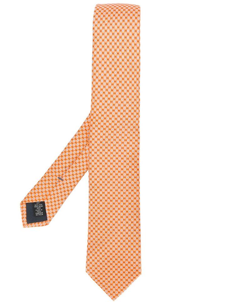 Ermenegildo Zegna Dotted Pattern Tie - Orange