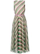 Vivetta Striped Flared Dress - Green