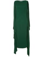 Rosetta Getty Long Cape Dress - Green