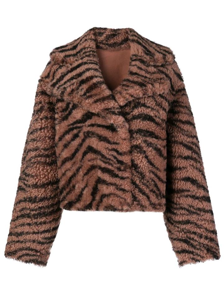 Drome Zebra Print Coat - Nude & Neutrals