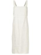 Venroy Frayed Detail Midi Dress - Nude & Neutrals