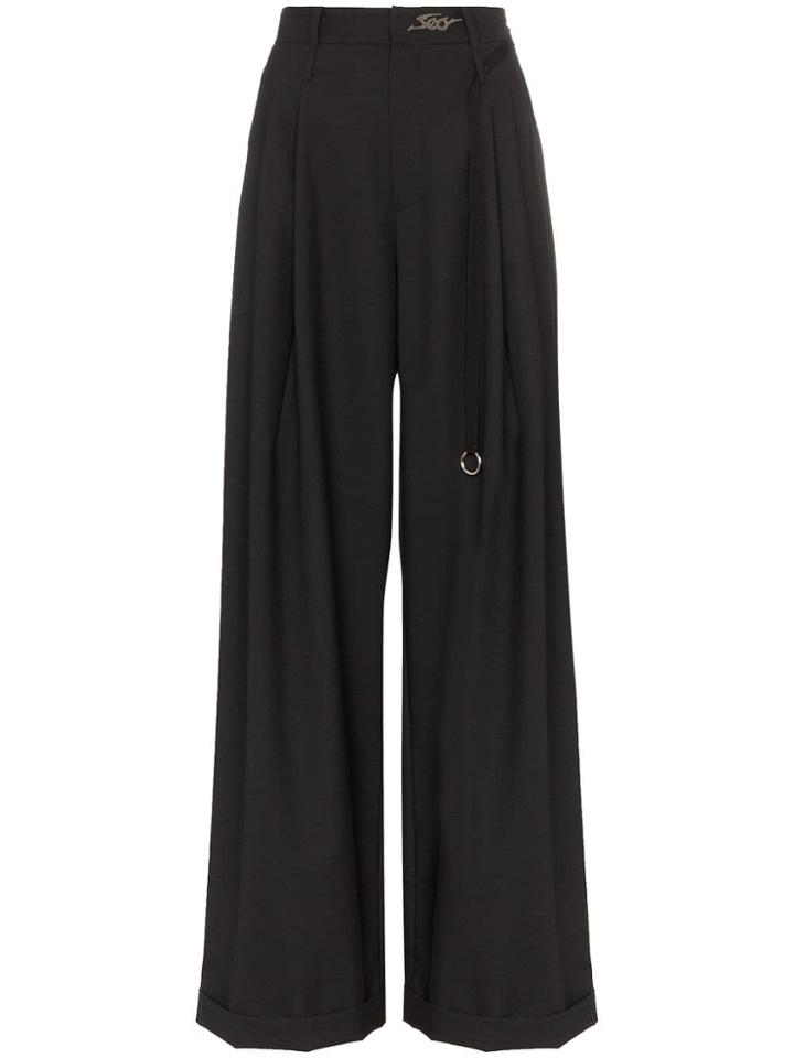 Hyein Seo Wide Leg Trousers - Black
