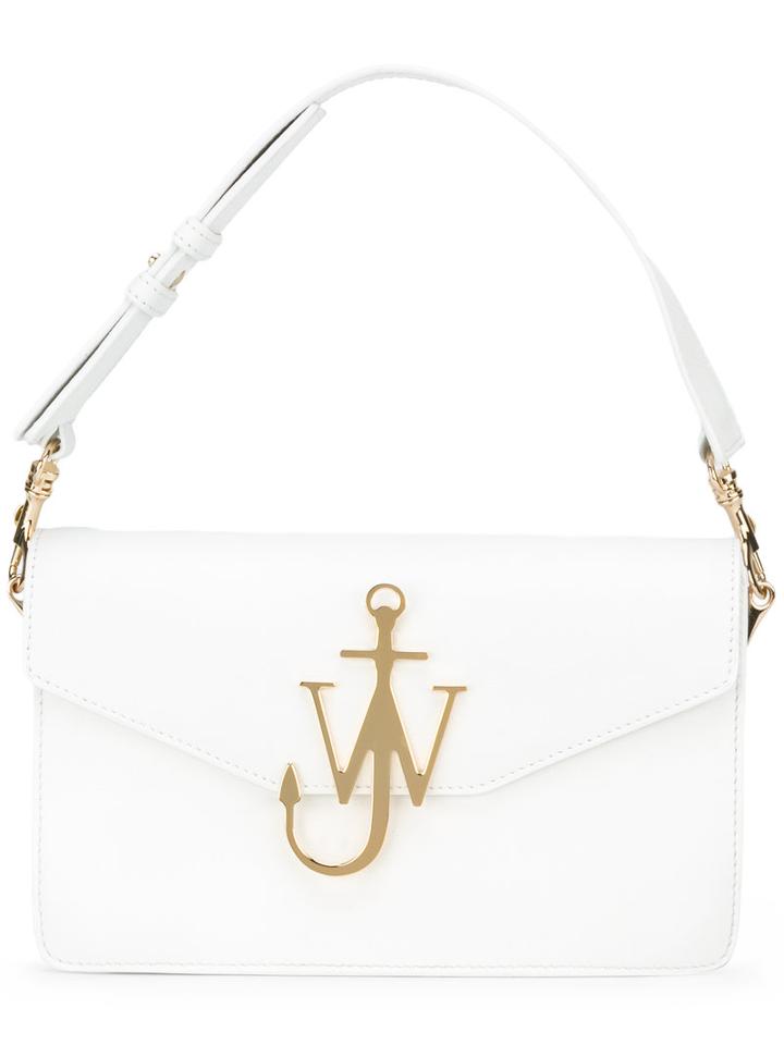 J.w.anderson 'w' Plaque Tote, White, Calf Leather