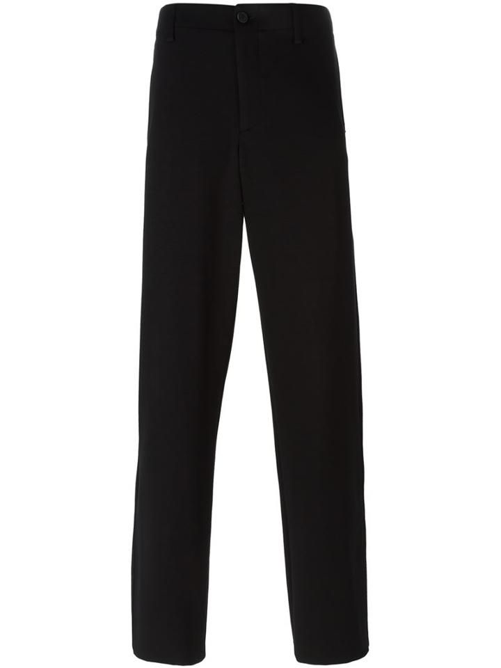 Giorgio Armani Regular Fit Trousers, Men's, Size: 48, Black, Polyamide/polyester/viscose