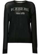 Iceberg Glitter Logo Jumper - Black