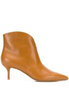 Francesco Russo Pointed Ankle Boots - Brown