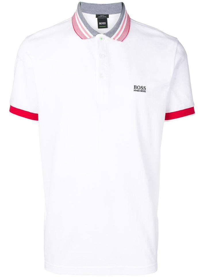 Boss Hugo Boss Logo Short-sleeve Polo Shirt - White