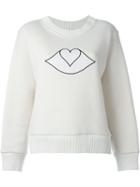 See By Chloé Big Bisou Patch Sweatshirt, Women's, Size: Medium, Nude/neutrals, Cotton/polyester/viscose