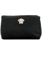 Versace Logo Plaque Cosmetic Bag - Black
