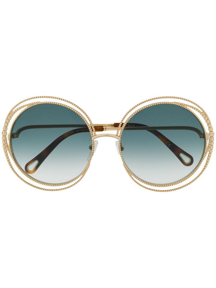 Chloé Eyewear Carlina Chain Sunglasses - Brown