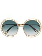 Chloé Eyewear Carlina Chain Sunglasses - Brown