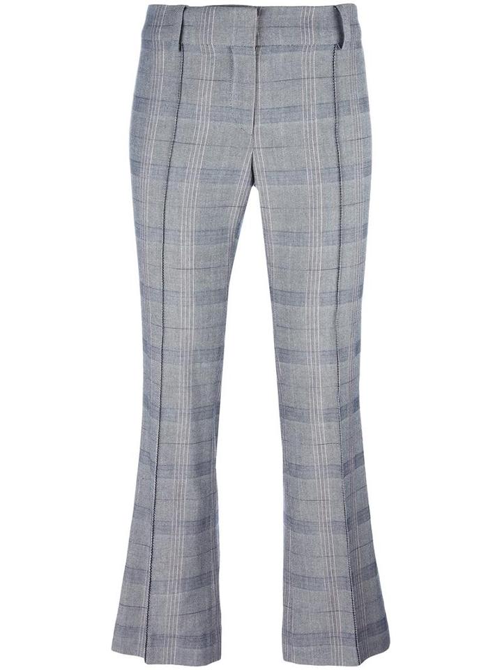 Cédric Charlier Checked Cropped Trousers, Women's, Size: 38, Rayon/cotton