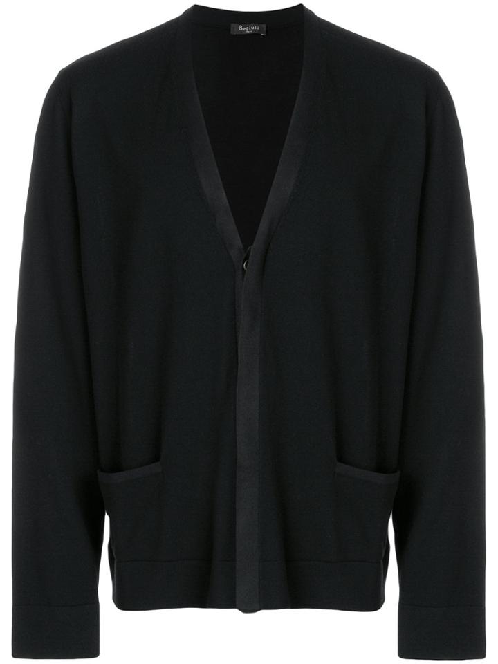 Berluti V-neck Cardigan - Black