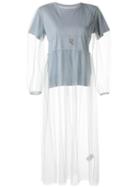Tu Es Mon Trésor Key Hole Tulle Dress - Blue