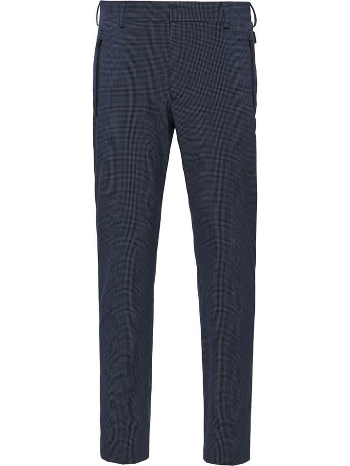 Prada Stretch Technical Fabric Trousers - Blue