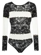 Janiero Lace Body, Women's, Size: P, Black, Polyamide