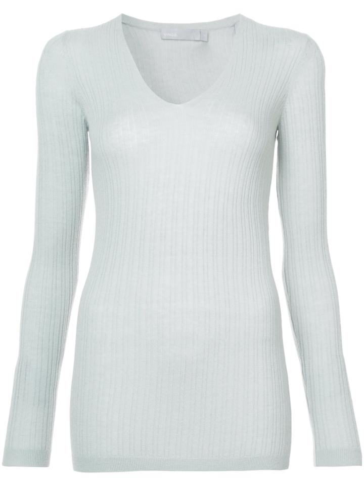 Vince Scoop Neck Sweater - Grey