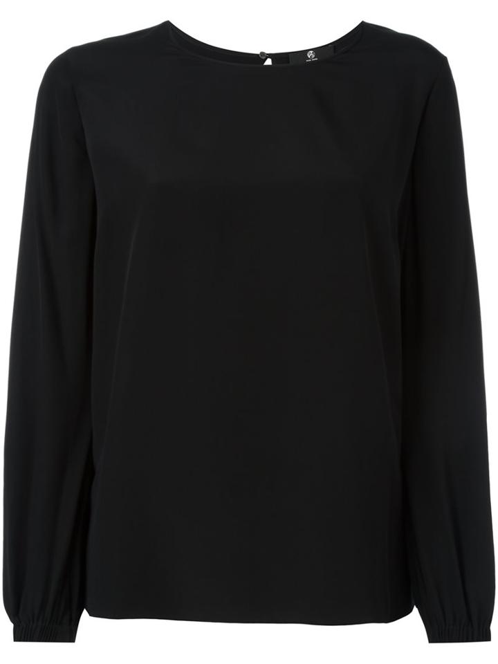 Ps By Paul Smith Rear Keyhole Top, Women's, Size: 42, Black, Silk