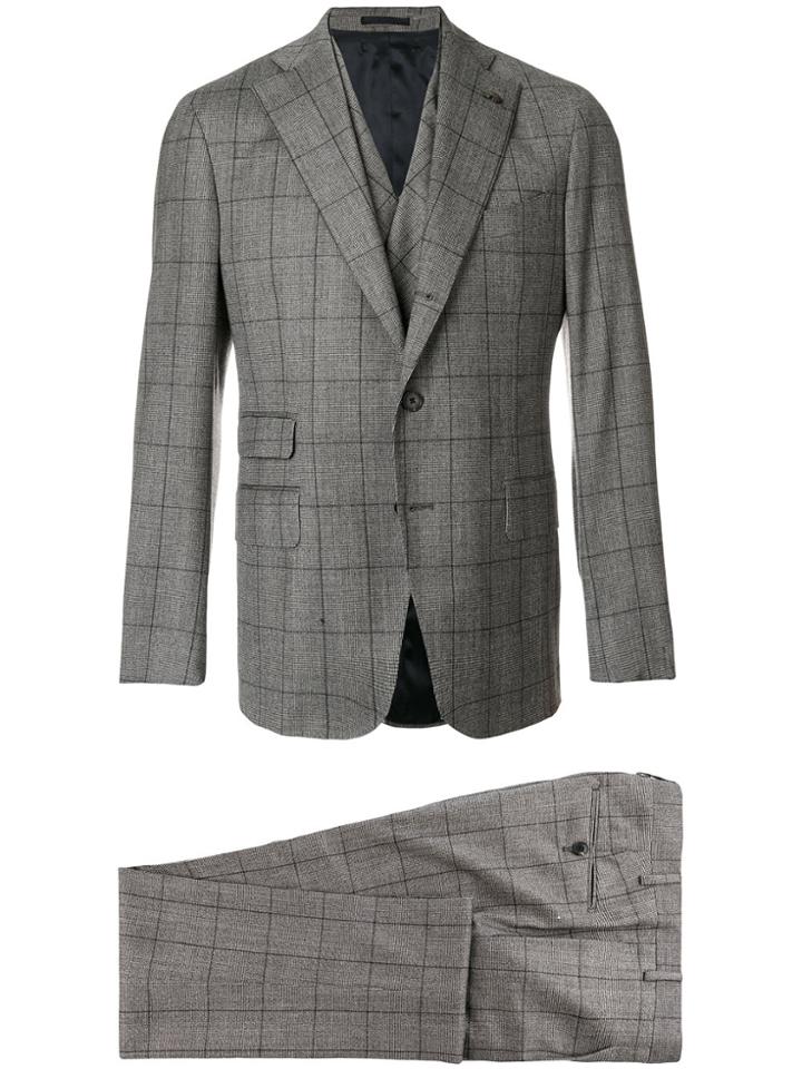 Gabriele Pasini Check Suit Jacket - Grey