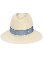 Maison Michel Tyler Hemp Straw Hat, Women's, Size: Medium, Blue, Straw