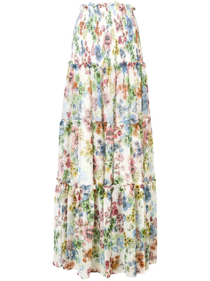 Alexis Roshan Eden Floral Ivory Skirt - Neutrals