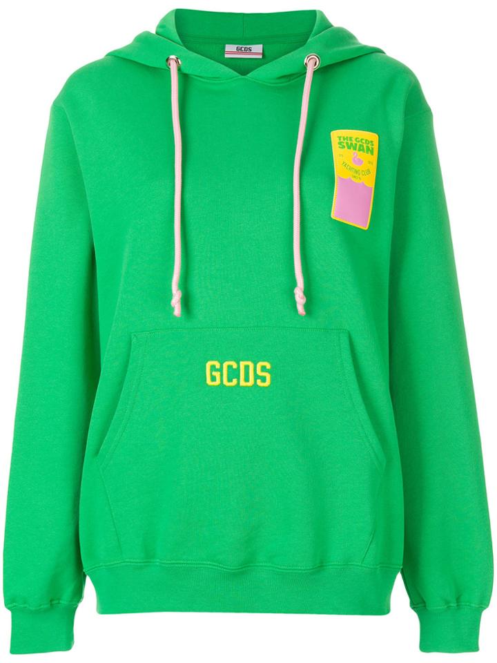 Gcds Contrast Trim Hoody - Green