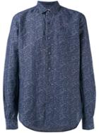Glanshirt - Floral-print Shirt - Men - Cotton/linen/flax - 40, Blue, Cotton/linen/flax