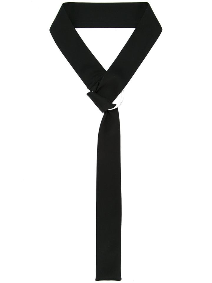 Taylor Ring Detail Neck Tie - Black
