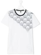 Armani Junior - Printed Logos T-shirt - Kids - Cotton - 16 Yrs, White