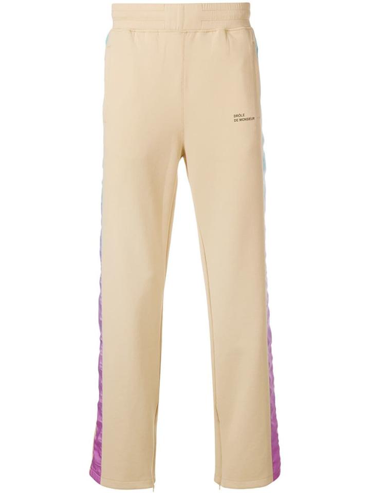Drôle De Monsieur Contrast Side Panel Track Pants - Neutrals