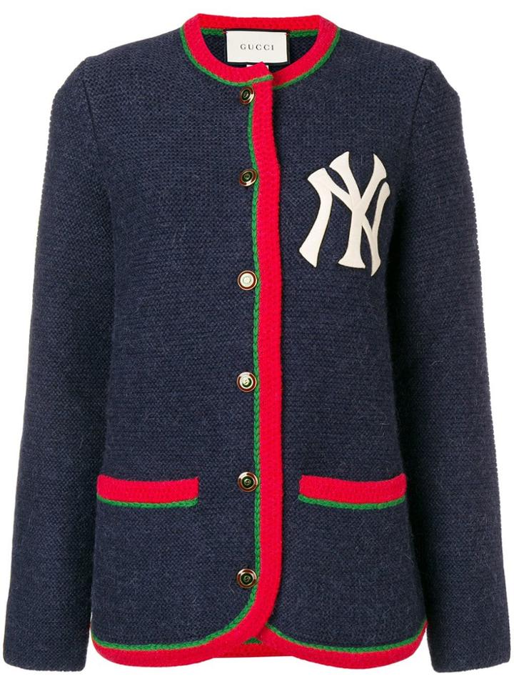 Gucci Cardigan With New York Yankees &trade; Patch - Blue