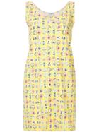 Chanel Pre-owned Heart Printed Mini Dress - Yellow