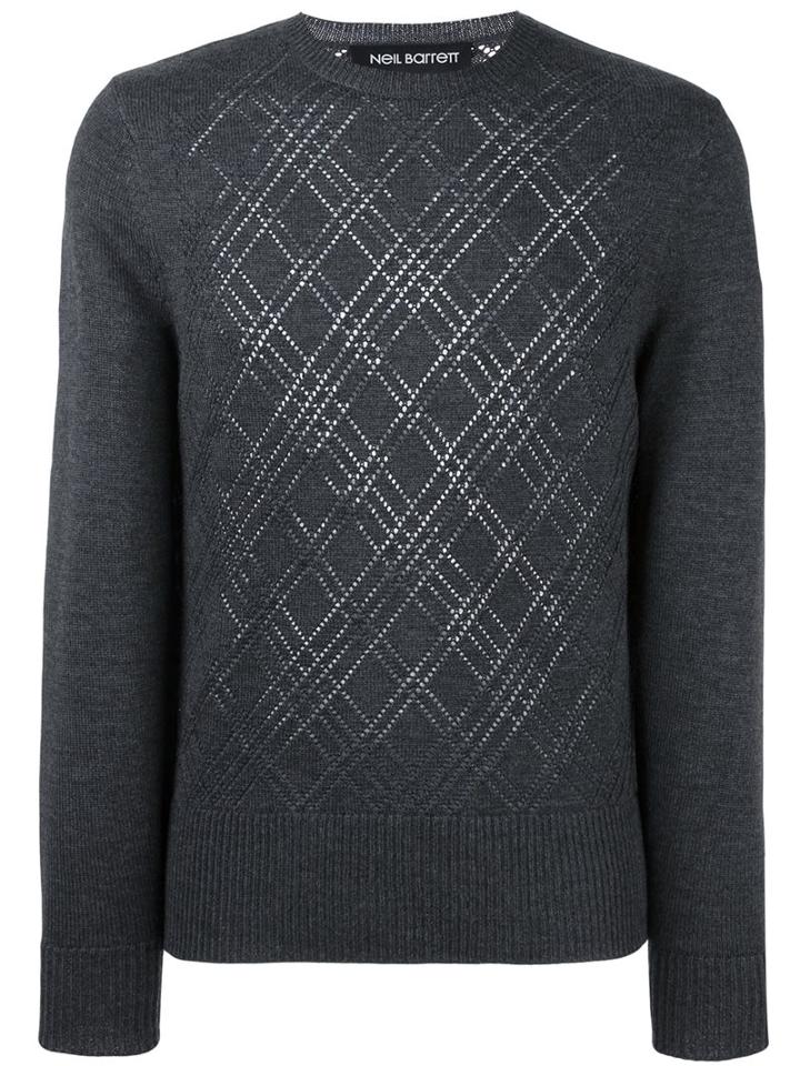 Neil Barrett Open Knit Effect Jumper