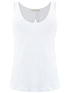 Giuliana Romanno Twist Detail Tank Top, Women's, Size: Medium, White, Cotton